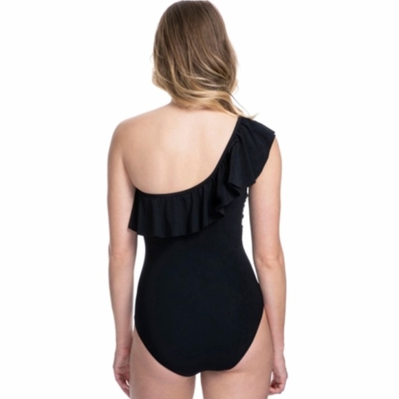 NWT Profile by Gottez Tutti Frutti Ruffle One Shoulder One Piece Swimsuit - Picture 2 of 6